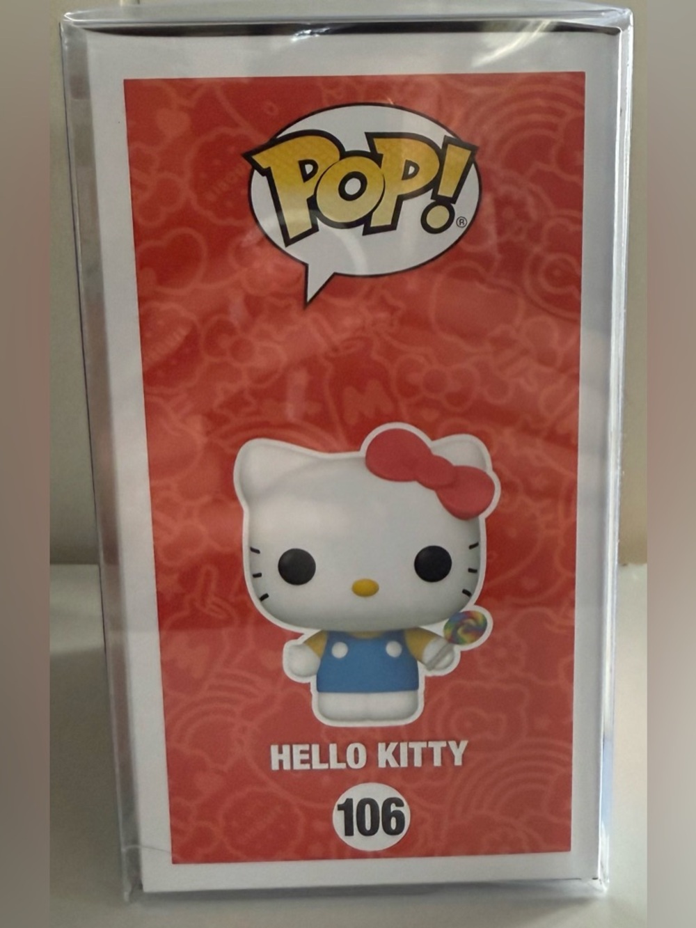 Funko Pop! Hello Kitty Flocked Figure with Red Bow and Blue Outfit - Picture 3 of 6